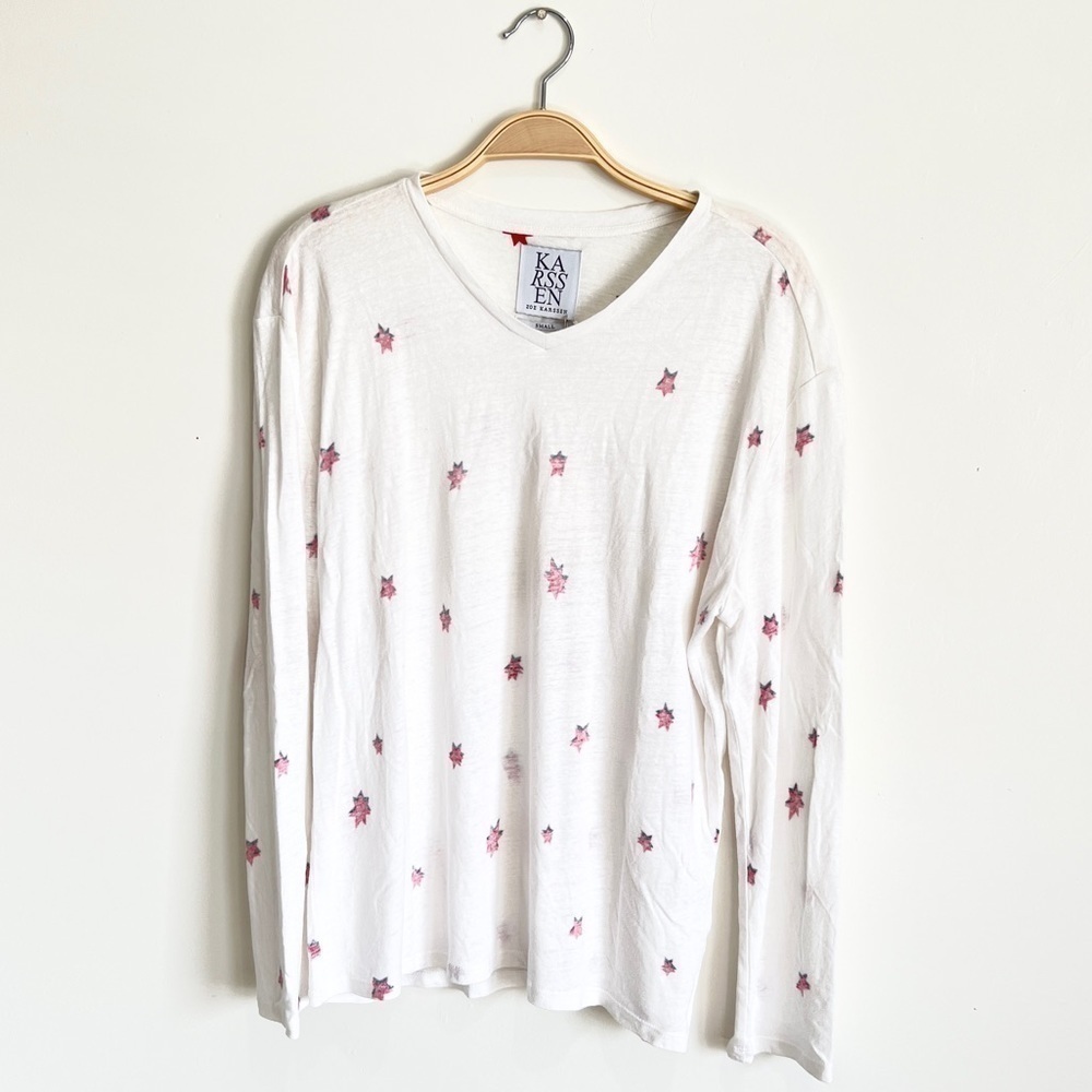 Zoe Karssen linen blend long sleeves star all over